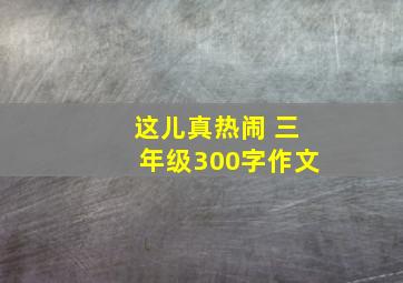 这儿真热闹 三年级300字作文